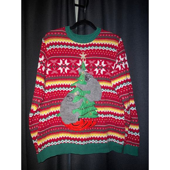Ugly Christmas Sweater Xmas Size Medium Sloth - Picture 1 of 3